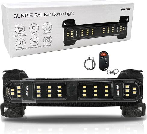 SUNPIE SXS قبة ضوء قابلة للشحن ومغناطيسية UTV قبة أضواء طاقة البطارية مع جهاز تحكم عن بعد متوافق مع Polaris Can am Pioneer/Talon Kawasaki Mule/Teryx Arctic Cat ATV Truck Tractor in Kuwait