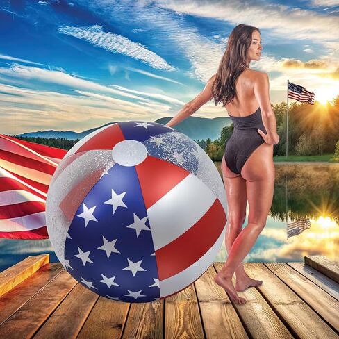 POZA Inflatable Beach Balls - Elegant Glitter Confetti Premium Floaters, Heavy Duty Vinyl Floatation Pool Toys for Pool Beach Party, UV Resistant Pool Décor in Saudi Arabia