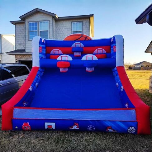Inflatable Basketball Hoop Shot 13×10×10ft, Blow Up Inflatable Basketball Game with Balls, Air Blower, Inflatable Games for Outdoor Parties, Carnival Events, Lawn Games in Saudi Arabia