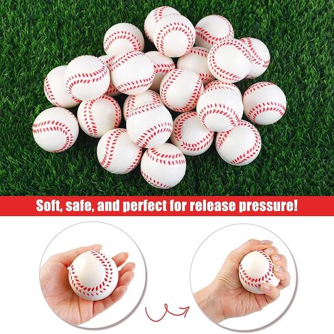 Fovths 24 Sets Inflatable Baseball Bats and Mini Foam Baseball Sports Stress Ball Sports Party Prizes for Birthday Party Supplies Sport Theme Toy in Saudi Arabia