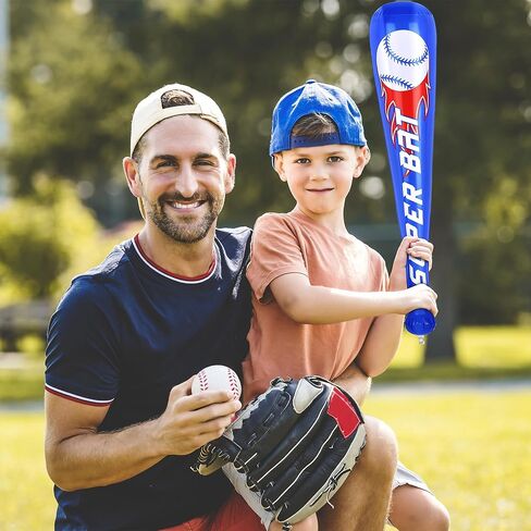 Fovths 24 Sets Inflatable Baseball Bats and Mini Foam Baseball Sports Stress Ball Sports Party Prizes for Birthday Party Supplies Sport Theme Toy in Saudi Arabia