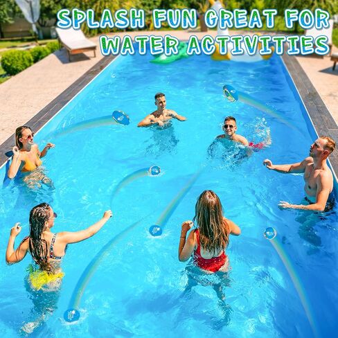 MUDEREK Water Skipping Ball - 5 Pack Pool Balls Water Bouncing Beach Balls & Grip Ball Pool Toys for Kids 3+ Years Old, Great Summer Water Toy for Beach Swimming Pool River Lake Cool Fun Summer in Saudi Arabia