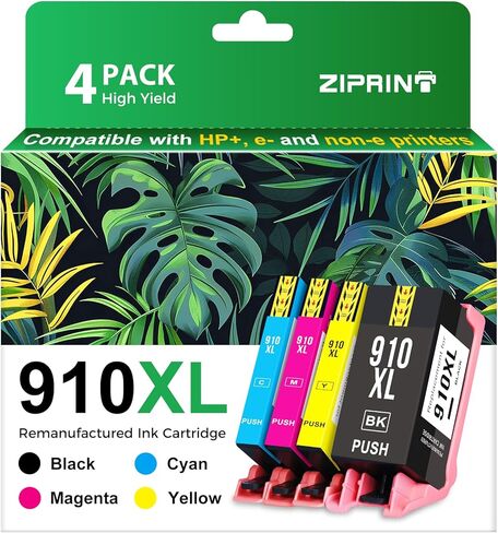 خراطيش حبر ZIPRINT 910XL بديلة لحبر HP 910 حبر HP 910XL مجموعة خراطيش حبر متوافقة مع خراطيش حبر OfficeJet 8025e 8015e حبر الطابعة 8028e 8020e 8025 in Kuwait