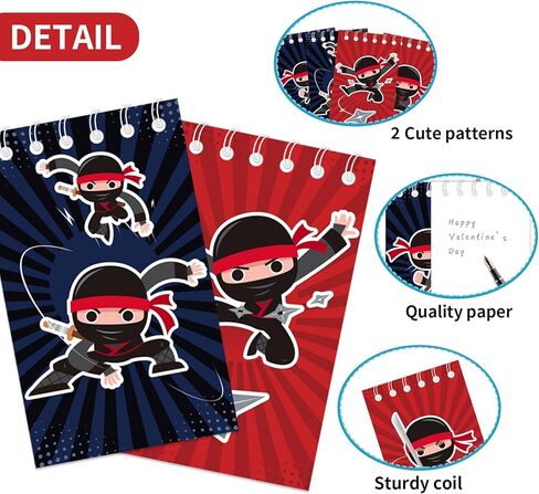 24pcs 4 Styles Ninja Birthday Theme Mini Notebooks Party Supplies Favors Goodie Bag Stuffers Ninja Birthday Theme Journal Pocket Notepads Supplies for Birthday Party Activity in Kuwait