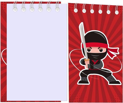 24pcs 4 Styles Ninja Birthday Theme Mini Notebooks Party Supplies Favors Goodie Bag Stuffers Ninja Birthday Theme Journal Pocket Notepads Supplies for Birthday Party Activity in Kuwait