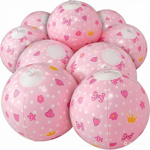 8 Pack Pink Bow Beach Ball, 7.87" for Summer Pool and Beach Game Gifts Birthday Party Supplies Decorations in Saudi Arabia