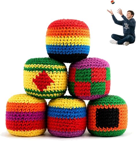 Hacky Footbag Sack Set – Soft Kick Sack Balls for Adults & Beginners – Durable Juggling & Outdoor Game – Portable Fun for Beach, Camping, Backyard & Summer Party in Kuwait