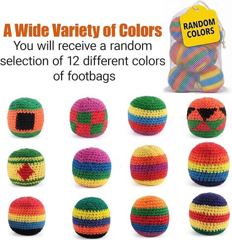 Hacky Footbag Sack Set – Soft Kick Sack Balls for Adults & Beginners – Durable Juggling & Outdoor Game – Portable Fun for Beach, Camping, Backyard & Summer Party in Kuwait