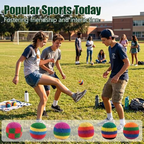Hacky Footbag Sack Set – Soft Kick Sack Balls for Adults & Beginners – Durable Juggling & Outdoor Game – Portable Fun for Beach, Camping, Backyard & Summer Party in Kuwait