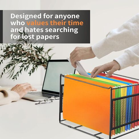 20 Pack Colored Hanging File Folders with 2 Dividers Letter Size, 5 Color Assorted, Goefun Classification Folders for Drawer, Cabinet, with 1/5-Cut Adjustable Tabs (No Built-in Tab on Divider) in Kuwait
