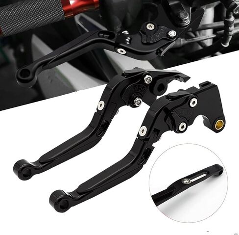 for Aprilia RSV4 FACTORY/RSV4-R/RR/RF 2009-2022 Motorbike CNC Aluminum Adjustable Folding Brakes Clutch Levers RSV4 Hand Brake Lever (Black) in Kuwait