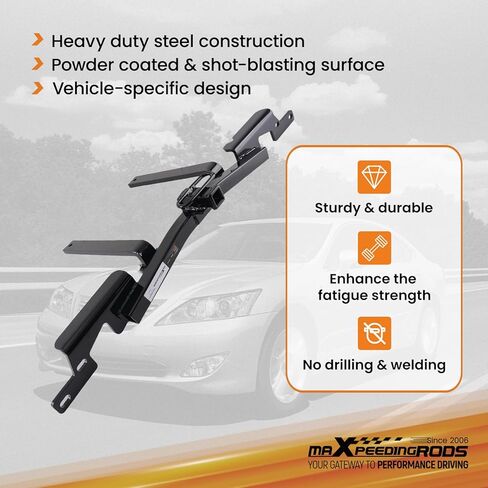 maXpeedingrods Trailer Hitch Receiver with Rubber Hitch Cover, Rear Class 2 Tow Hitch, 1-1/4 inch Receiver Fits for ES350 2007-2012 & for Toyota Camry Hybrid 2007-2011 in Kuwait