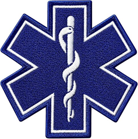 EMS Iron On Patch – Emergency Medical Services Embroidery, First Responder DIY Sew-On Patch for Jackets, Bags, Hats in Kuwait