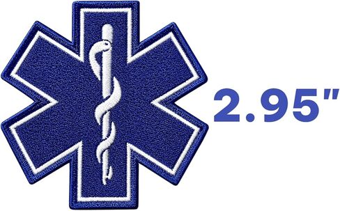 EMS Iron On Patch – Emergency Medical Services Embroidery, First Responder DIY Sew-On Patch for Jackets, Bags, Hats in Kuwait