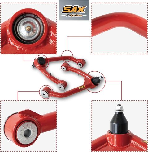 2-4" Lift Front Upper Control Arm for 2014-2018 Chevy Silverado 1500 & GMC Sierra 1500,2015-2020 Chevy Suburban 1500, Yukon，Tahoe, Yukon XL, PU Bushed Red Tubular Arms with Ball Joints in Saudi Arabia