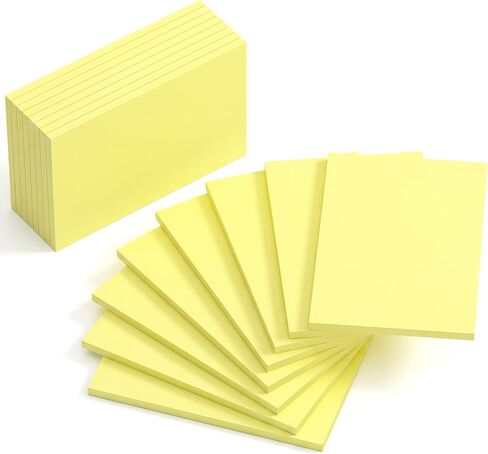 Yellow Sticky Notes Large,4 x 6in Super Big Notepads,400pcs Super Sticking Note Pads for Vertical Surfaces,Monitors,Walls,Windows and Office Desk Accessories,Clean Removal Adhesive for to Do List in Kuwait
