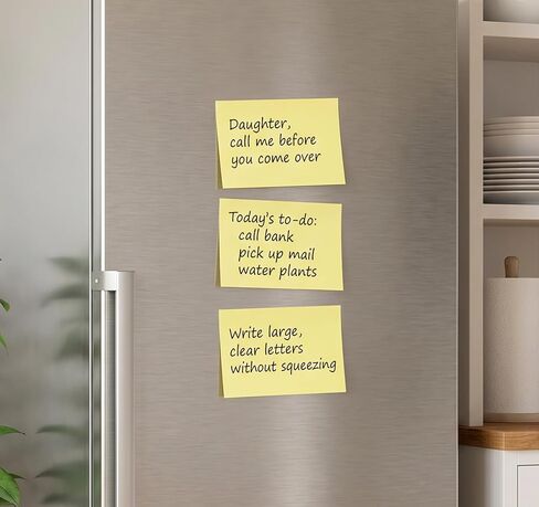 Yellow Sticky Notes Large,4 x 6in Super Big Notepads,400pcs Super Sticking Note Pads for Vertical Surfaces,Monitors,Walls,Windows and Office Desk Accessories,Clean Removal Adhesive for to Do List in Kuwait