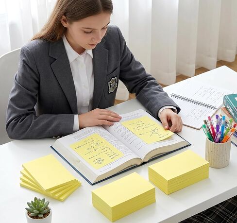 Yellow Sticky Notes Large,4 x 6in Super Big Notepads,400pcs Super Sticking Note Pads for Vertical Surfaces,Monitors,Walls,Windows and Office Desk Accessories,Clean Removal Adhesive for to Do List in Kuwait