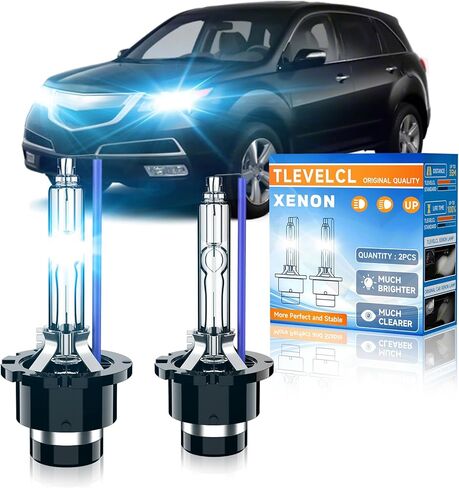 Fit for Acura 2004-2014 TL TSX 2007-2015 MDX RDX RL 2010-2013 ZDX D2S HID Xenon Headlight Bulbs, Upgraded Low Beam 35W Bi-Xenon Light Bulb Replace, 8000K White Blue, Plug and Play, Pack of 2 in Saudi Arabia