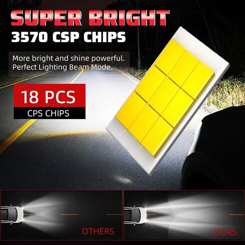 Fits for Ford Focus 2012-2018 High Low Beam Lights Bulbs Combo Pack, 6000K White Plug-and-Play 600% Brighter Lightnes Super Bright Lights Bulbs,50,000+ Hours Lifespan (Pack of 4) in Saudi Arabia