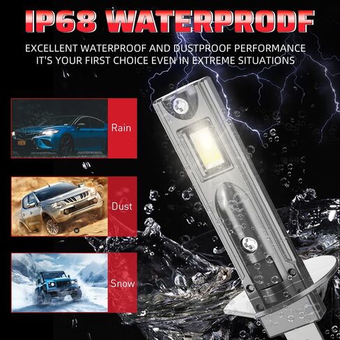Fits for Ford Focus 2012-2018 High Low Beam Lights Bulbs Combo Pack, 6000K White Plug-and-Play 600% Brighter Lightnes Super Bright Lights Bulbs,50,000+ Hours Lifespan (Pack of 4) in Saudi Arabia
