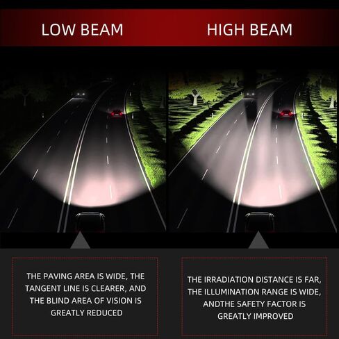 Fits for Ford Focus 2012-2018 High Low Beam Lights Bulbs Combo Pack, 6000K White Plug-and-Play 600% Brighter Lightnes Super Bright Lights Bulbs,50,000+ Hours Lifespan (Pack of 4) in Saudi Arabia