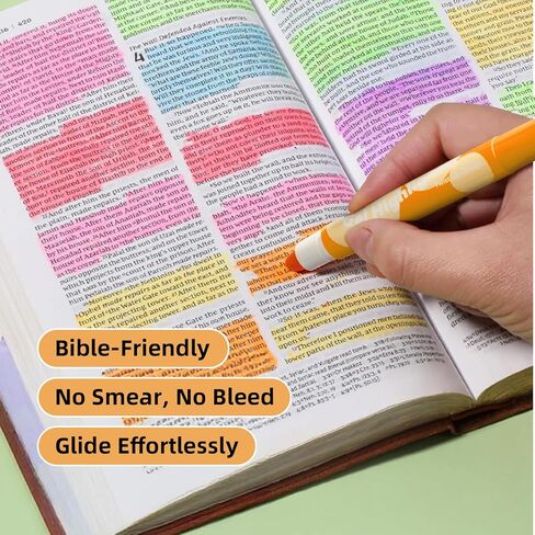12-Pack Bible Highlighters No Bleed -Vibrant Pastel Colors Aesthetic Twist-Up Gel Highlighters Set, Dry Bible Markers for Bible Journaling, Study, School - No Smear on Thin Paper in Saudi Arabia