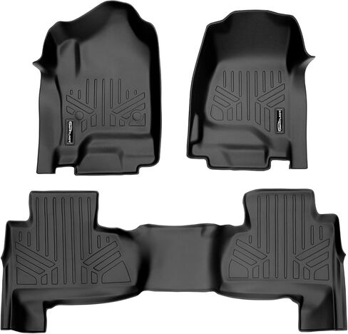SMARTLINER Custom Floor Mats 3 Row Liner Set Black Compatible with 2015-2020 Chevrolet Suburban/GMC Yukon XL (with 2nd Row Bench Seat) in Saudi Arabia