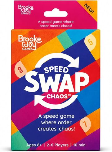 Brooke & Joy Games - Speed Swap Chaos – Where Order Creates Chaos! Fast, Fun Family Card Game for Kids, Teens & Adults, Easy to Learn, Perfect for Game Night & Travel, 10-Minute Party Game, Ages 8+ in Kuwait