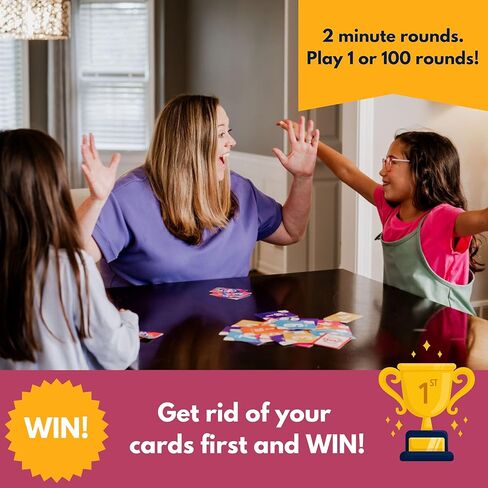 Brooke & Joy Games - Speed Swap Chaos – Where Order Creates Chaos! Fast, Fun Family Card Game for Kids, Teens & Adults, Easy to Learn, Perfect for Game Night & Travel, 10-Minute Party Game, Ages 8+ in Kuwait