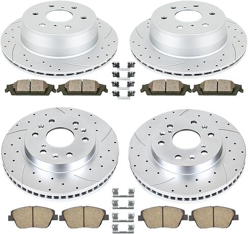 Acinoparts Front and Rear Brake Kit Drilled and Slotted Brake Rotors Ceramic Brake Pads Fit for Chevrolet Avalanche Silverado 1500 Suburban 1500 Tahoe GMC Sierra 1500 Yukon Cadillac Escalade ESV EXT in Saudi Arabia
