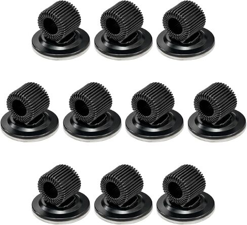 Black Metal Spring Pen Holder Clips Set of 10, Self-Adhesive Adjustable Pencil Organizer for Fridges, Desk & Bulletin Boards in Saudi Arabia