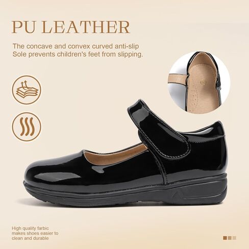ohsofy Girls Mary Jane Flat School Uniform Wedding Party Princess Dress Shoes for Little Kids in Saudi Arabia