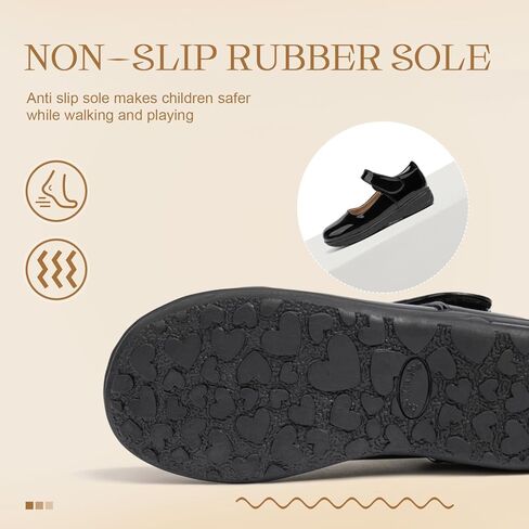 ohsofy Girls Mary Jane Flat School Uniform Wedding Party Princess Dress Shoes for Little Kids in Saudi Arabia