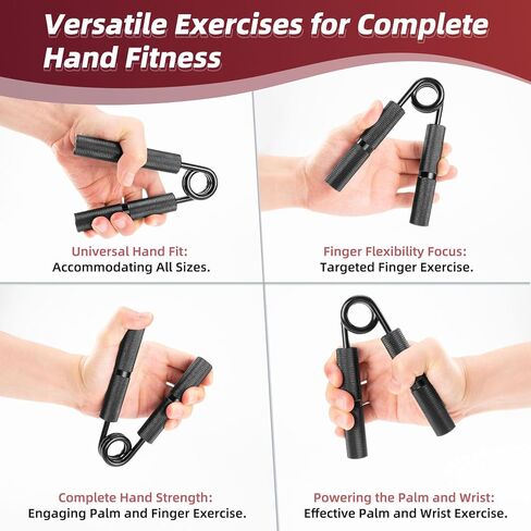 Hand Grip Strengthener Set, 6-Pack 50LB to 300LB Hand Grips Finger Strengthener, Heavy-Duty Grip Strength Trainer with Protective Foam for Forearm Exercise, Hand Gripper, Hand Therapy, Ideal for Home Gym and Muscle Building in Saudi Arabia