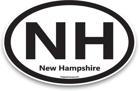 ملصق Magnet Me Up I Love New Hampshire، إنه المكان الذي أتصل به بالمنزل في ولاية الولايات المتحدة الأمريكية، مغناطيس سيارات عالي التحمل مقاس 3×8 بوصة لسيارة شاحنة الدفع الرباعي in Kuwait