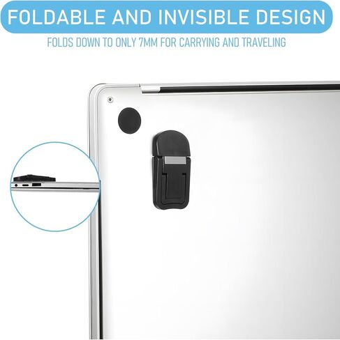 4 Pcs Portable Keyboard Riser, Dual Tilt Angle Adjustment Foldable Laptop Stand for Desk Self-Adhesive Plastic Laptop Feet Invisible Computer Keyboard Lift for Most Keyboards Black (25mm and 40mm) in Kuwait