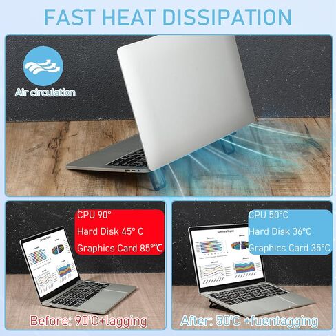 4 Pcs Portable Keyboard Riser, Dual Tilt Angle Adjustment Foldable Laptop Stand for Desk Self-Adhesive Plastic Laptop Feet Invisible Computer Keyboard Lift for Most Keyboards Black (25mm and 40mm) in Kuwait