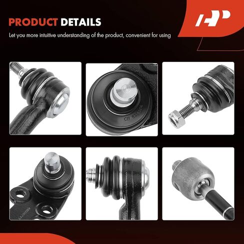 A-Premium 6Pcs Front Suspension Kit, Lower Ball Joint, Inner & Outer Tie Rod End, Compatible with Ford Focus 2000 2001 2002 2003 2004 in Kuwait