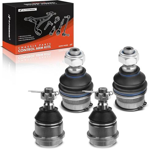 A-Premium Set of 4, Front Upper & Lower Ball Joints Kit, Compatible with Dodge - 2000-2002 - Ram 2500, Ram 3500 in Kuwait