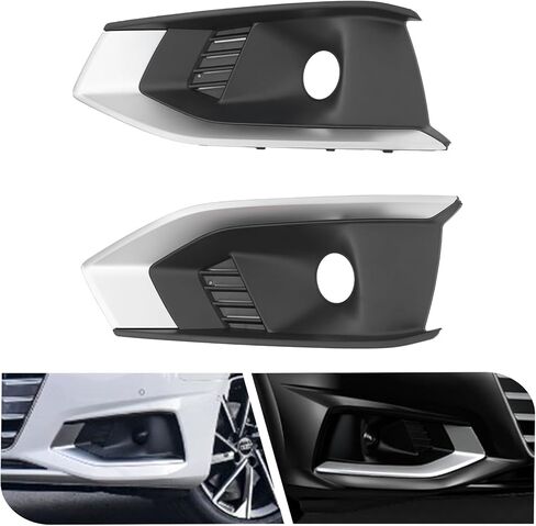 1 Pair Fog Light Covers for Audi A4 2020 2021 2022 Left & Right Front Bumper Fog Light Grille Covers Replacement 8WD807681L 8WD807682L in Saudi Arabia