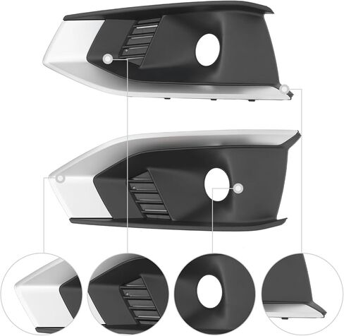 1 Pair Fog Light Covers for Audi A4 2020 2021 2022 Left & Right Front Bumper Fog Light Grille Covers Replacement 8WD807681L 8WD807682L in Saudi Arabia