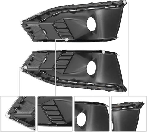 1 Pair Fog Light Covers for Audi A4 2020 2021 2022 Left & Right Front Bumper Fog Light Grille Covers Replacement 8WD807681L 8WD807682L in Saudi Arabia