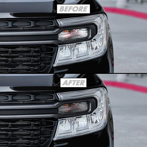 لون دخان الفينيل المقطوع مسبقًا من SlickMod لعلامة الجانب الأمامي لسيارة Ford Maverick 2022-2023 (3. علامة جانبية، 20% دخان داكن) in Kuwait