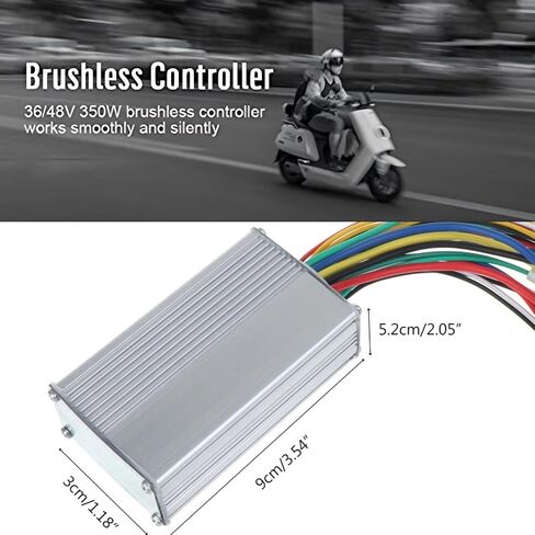36V/48V 350W Brushless Motor Controller with LCD Panel, Waterproof Sine Wave Controller, Aluminum Housing Replacement Part for Electric Bicycle Maintenance and Repair in Saudi Arabia