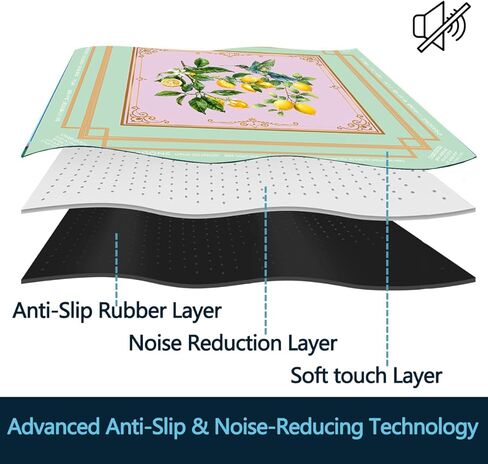 Lrrtwer Mahjong Mat for Table Anti-Slip, Noise-Reducing Mahjong Table Mat for Mahjong, Poker, Card & Board Games (Lemon) in Kuwait