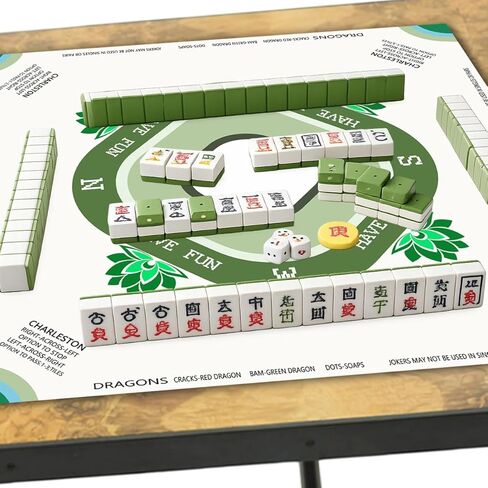 Lrrtwer Mahjong Mat for Table Anti-Slip, Noise-Reducing Mahjong Table Mat for Mahjong, Poker, Card & Board Games (Lemon) in Kuwait