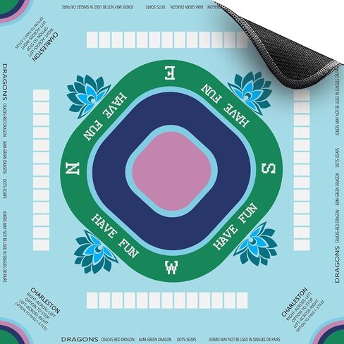 Lrrtwer Mahjong Mat for Table Anti-Slip, Noise-Reducing Mahjong Table Mat for Mahjong, Poker, Card & Board Games (Lemon) in Kuwait