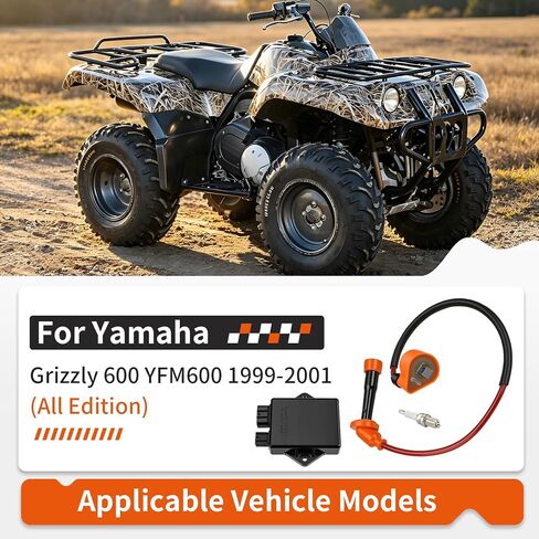 CDI Box & Ignition Coil Pack For Yamaha Grizzly 600 YFM600 1999-2001 5GT-85540-00-00 4WV-85540-00-00 in Kuwait