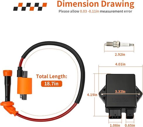 CDI Box & Ignition Coil Pack For Yamaha Grizzly 600 YFM600 1999-2001 5GT-85540-00-00 4WV-85540-00-00 in Kuwait